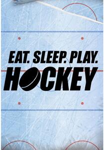 TipTrade Bavlnené obliečky 140x200 + 70x90 cm - Eat Sleep Play Hockey