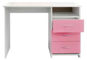 Idea Písací stôl 44 ružová/biela