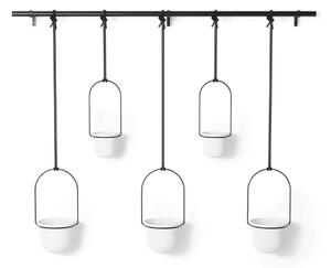 Plastové obaly na kvetináče v súprave 5 ks na bylinky/závesné ø 7,5 cm Triflora – Umbra