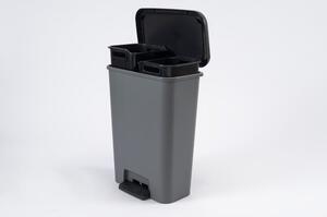 Plastový odpadkový kôš na triedený odpad/pedálový 23+23 l Compatta - Curver