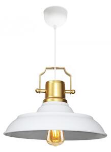 Biele závesné svietidlo s kovovým tienidlom ø 25 cm Tarsus – Opviq lights