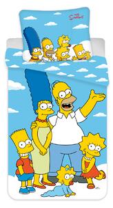 Jerry Fabrics Bavlnené obliečky 140x200 + 70x90 cm - The Simpsons family 