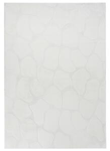 Koberec krémová biela látka 160 x 230 cm žakárový obdĺžnikový tvar moderný štýl obývacia izba spálňa