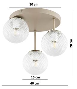 Brilagi - Prisadený luster STELLA 3xE27/60W/230V béžová/zlatá