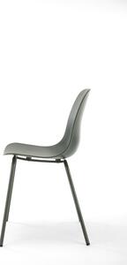 Zelená plastová jedálenská stolička Whitby – Unique Furniture