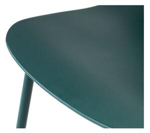 Tyrkysovomodrá plastová jedálenská stolička Whitby – Unique Furniture