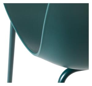 Tyrkysovomodrá plastová jedálenská stolička Whitby – Unique Furniture