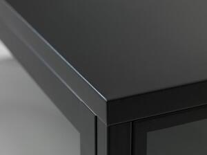 Čierny kovový TV stolík 132x52 cm Carmel - Unique Furniture