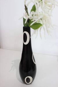 Čierna váza BLACK&WHITE 29cm