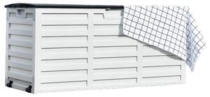 Záhradný úložný box PADMO 265l biela / čierna Tempo Kondela