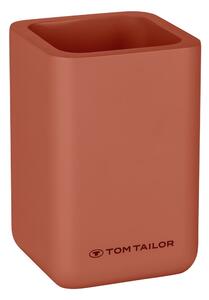 Oranžový téglik na zubné kefky z polyresínu Tom Tailor T-Rounded – Wenko
