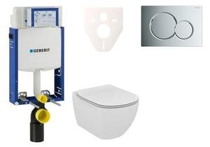 Cenovo zvýhodnený závesný WC set Geberit na zamurovanie + WC Ideal Standard Tesi 110.302.00.5NF2