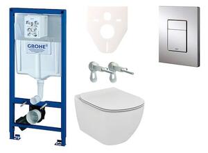 Cenovo zvýhodnený závesný WC set GROHE do ľahkých stien / predstenová montáž + WC Ideal Standard Tesi 38528SET-KF