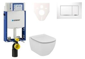 Cenovo zvýhodnený závesný WC set Geberit na zamurovanie + WC Ideal Standard Tesi 110.302.00.5NF5