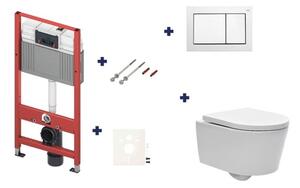 Cenovo zvýhodnený závesný WC set TECE do ľahkých stien / predstenová montáž + WC SAT Brevis SIKOTS2W0