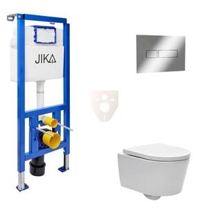 Cenovo zvýhodnený závesný WC set Jika do ľahkých stien / predstenová montáž + WC SAT Brevis SIKOJSW2