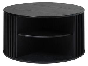 Čierny okrúhly konferenčný stolík ø 85 cm Siena – Unique Furniture