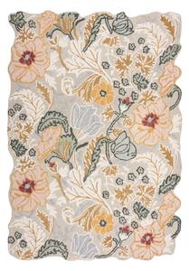 Svetloružový ručne tkaný vlnený koberec 160x230 cm Daphne Shaped Floral – Flair Rugs