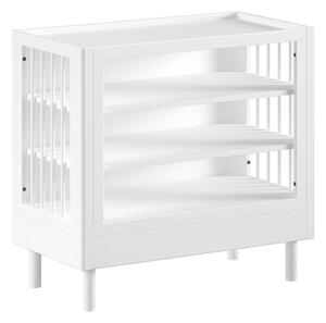 Biela detská komoda z bukového dreva s prebaľovacím pultom 100x95x55 cm Forrest – Vipack