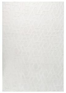 Koberec krémová biela látka 160 x 230 cm žakárový obdĺžnikový tvar moderný štýl obývacia izba spálňa