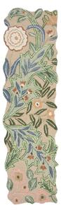 Zelený ručne tkaný vlnený behúň 60x230 cm Bryony Shaped Floral – Flair Rugs