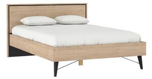 Dvojlôžková posteľ v dekore duba s roštom 140x200 cm v prírodnej farbe Ry – Tvilum
