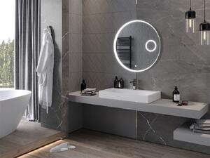 Mexen Ella, LED kúpeľňové zrkadlo s podsvietením a kozmetickým zrkadielkom 80x80 cm, 6000K, ochrana proti zahmlievaniu, 9811-080-080-611-00