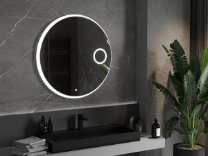 Mexen Ella, LED kúpeľňové zrkadlo s podsvietením a kozmetickým zrkadielkom 90x90 cm, 6000K, ochrana proti zahmlievaniu, 9811-090-090-611-00