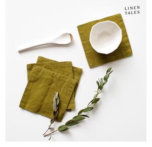 Khaki látkové obrúsky v súprave 4 ks - Linen Tales