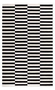 Čierno-biely obojstranný ručne tkaný vlnený koberec 200x300 cm Donna – Hanse Home