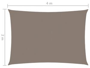 Tieniaca plachta obdĺžniková 2x4 m oxfordská látka Dekorhome Sivohnedá taupe