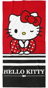 Bavlnená plážová osuška Hello Kitty - motív Malá parádnica - 100% bavlna - 70 x 140 cm