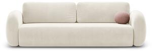 Krémovobiela zamatová rozkladacia/s úložným priestorom pohovka 262 cm Tonale – Cosmopolitan Design