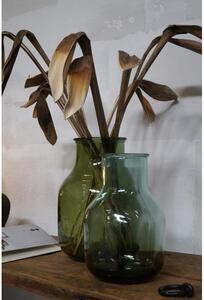 Sklenená váza Flora - odtiene zelenej