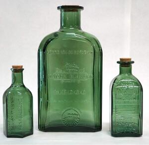 Sklenená fľaša Richard - stredná - zelená