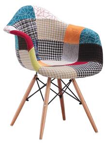 Jedálenská stolička DUO patchwork farebná
