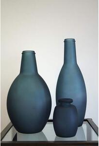 Sklenená váza - matná modrá