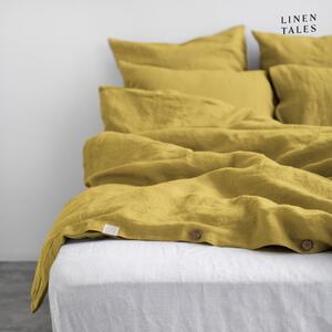 Žlté ľanové obliečky na jednolôžko 140x200 cm - Linen Tales