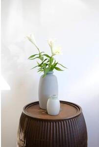 Sklenená váza - matná šedá