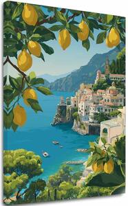 Obraz na plátne Pobrežie Amalfi - Letná Atmosféra