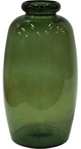 Sklenená váza - olivovo zelená