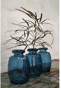 Sklenená váza tvar - nebesky modrá