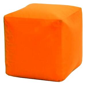 Sedací taburet CUBE oranžový s náplňou
