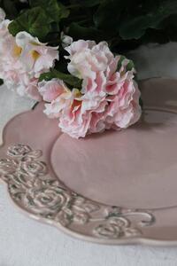 Ružový vintage tanier 25cm