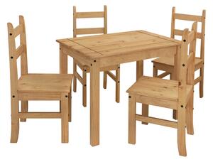 Stôl + 4 stoličky CORONA 3 vosk