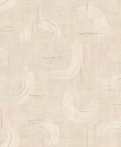 RASCH | Vliesová tapeta na stenu Beltesto 429046 | 0,53 x 10,05 m | krémová, béžová, metalická, ružová