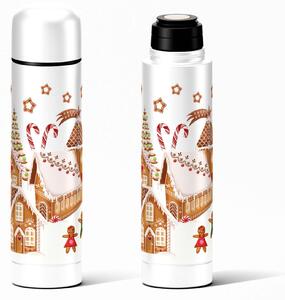 Nerezová termoska so stop ventilom TORO 0,5l perničková dedinka