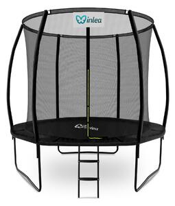 INLEA ULTIMATE Jump Trampolína 250 cm s vnútornou ochrannou sieťou - čierna
