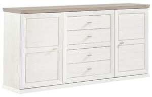 ŠIROKÁ KOMODA, sivá, biela, 180/89/43 cm Hom`in - Komody