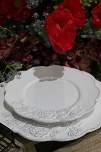 Biely tanier plytký 20cm